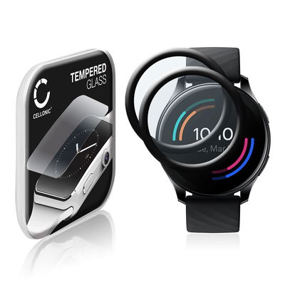 2x Skjermbeskytter glass OnePlus Watch (3D Full Cover, 9H, 0,33mm, Full Glue) Herdet Glass
