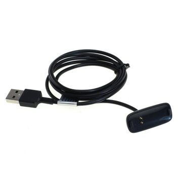 USB Kabel for FitBit Inspire 2 - 0,90m USB kabel, svart 1A Datakabel, svart
