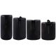 4x Camera Lens Pouch S: 8 cm x 8 cm; M: 12 cm x 10 cm; L: 16 cm x 10 cm; XL: 20 cm x 10 cm – Black
