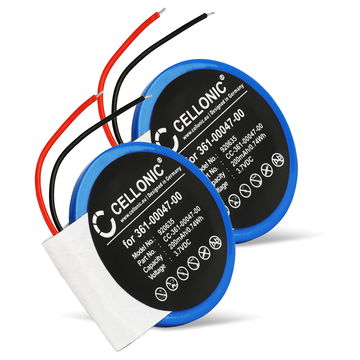 2x Batteri for Garmin Forerunner 210, 110, S1 / Approach S4, S3, S2, S1 /361-00047-00 / 200mAh fra CELLONIC