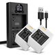 2x Batteri Arlo A-1, A-1B 2000mAh + dobbeltlader