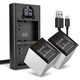 2x Batteri A-2 3000mAh + dobbeltlader