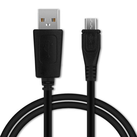 Micro USB to USB A Data Cable 1m for Brondi Amico Home, Mio 4G, Sincero, Supervoice from CELLONIC