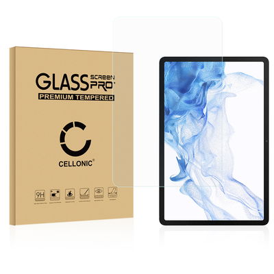 CELLONIC Screen Protector for Samsung Galaxy Tab S8 X700N Tablet Screen Cover Film - 2.5D 0,33mm Full Glue 9H Tempered Glass Display Screen Guard Crystal Clear