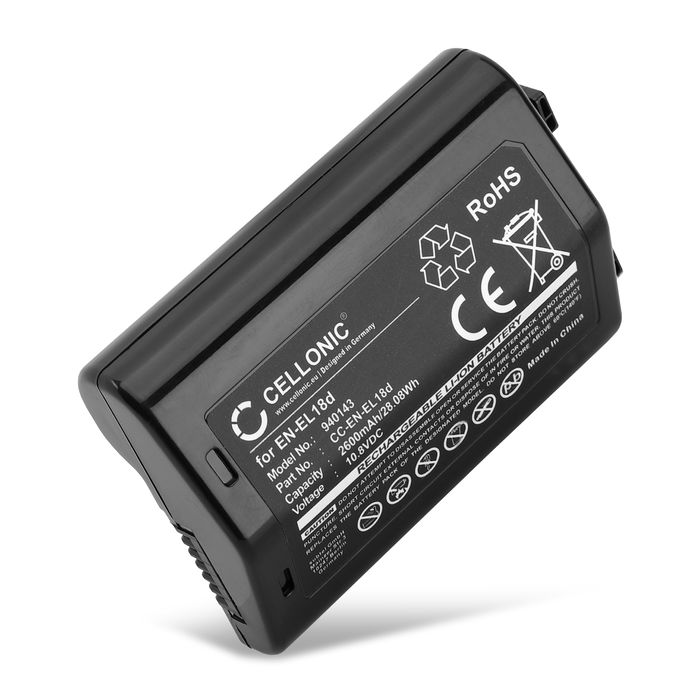 Batteri for Nikon EN-EL18d Accu 2600mAh Akku bytte Batteri