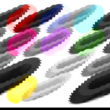 10x støvplugger for Garmin BarkLimiter 2, Fenix 6, Approach S10, vivoactive 4s, vivoactive 4, Forerunner 55 silikonlokk for ladedeksel – flerfarget