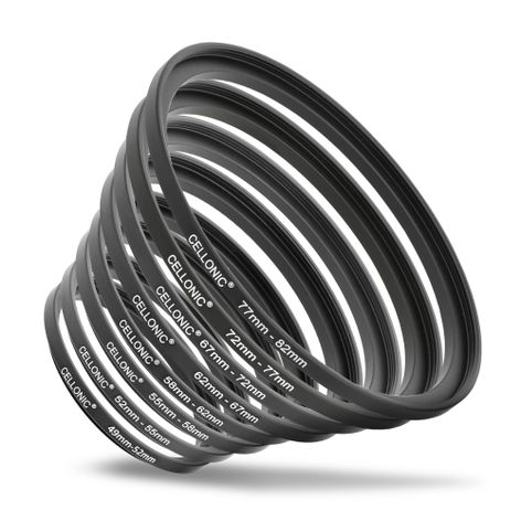 49-52mm 77-82mm 8-delt step-up-ringsett Kamerafilteradapter til kameraobjektiver fra CELLONIC