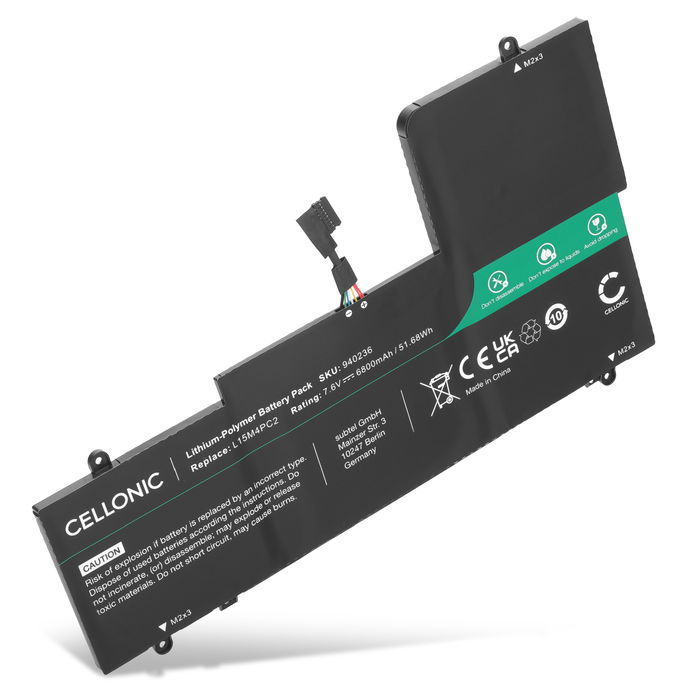 Batteri for Lenovo Yoga 710-14IKB Accu 6800mAh Akku bytte Batteri