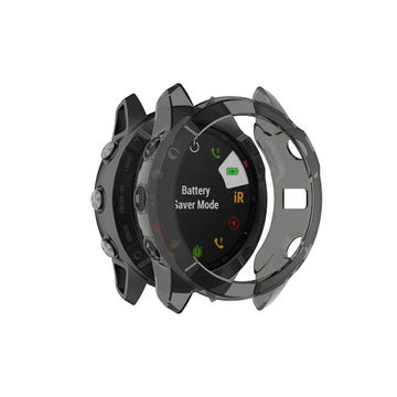 subtel Beskyttelsesdeksel for Garmin Fenix 6X / Fenix 6X Pro / Fenix 6X Pro Solar - 51mm Fitness Tracker GPS Smartklokke Deksel Smartwatch Hjørne- og Kantbeskytter Støtfanger Ramme – Gjennomsiktig