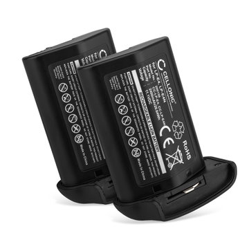 2x Batteri for Canon, 540EZ 550EX, EOS 1D C, Canon 1D Mark III, 1D Mark IV, 1Ds Mark III Kameraer 2400mAh fra CELLONIC