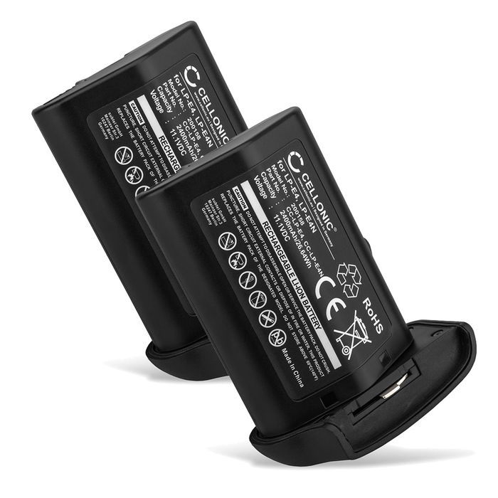 2x Batteri for Canon LP-E4 Accu 2400mAh Akku bytte Batteri