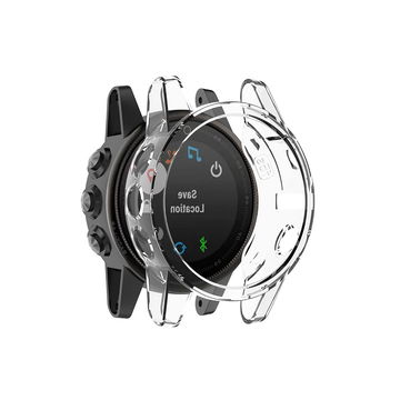 subtel Beskyttelsesdeksel for Garmin Fenix 5S Plus Fitness Tracker GPS Smartklokke Deksel Smartwatch Hjørne- og Kantbeskytter Støtfanger Ramme – Gjennomsiktig