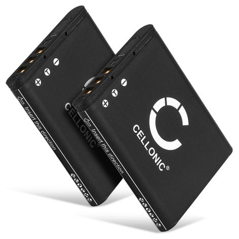 2x Batteri for Sanyo Xacti VPC-CG10, VPC-CS1, VPC-CG100, VPC-CA100, VPC-GH1, Sanyo DB-L80 DB-L80 (740mAh, 3.7V) fra CELLONIC