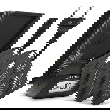 2x Batteri for Pentax K20D / K10D / Pentax D-LI50 Kameraer 1600mAh + Lader fra CELLONIC