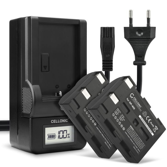 2x Batteri for Pentax K20D Accu 1600mAh Akku bytte Batteri + Lader