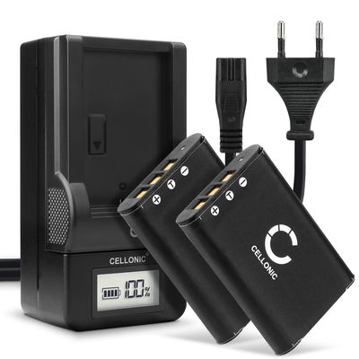 2x Batteri for Nikon Coolpix S560, Coolpix S550, MH-64, EN-EL11 Kameraer 600mAh + Lader fra CELLONIC