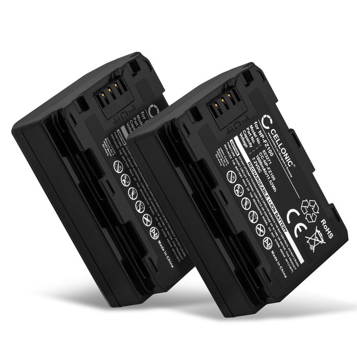 2x Batteri for Sony Alpha 7 IV Accu 1600mAh Akku bytte Batteri