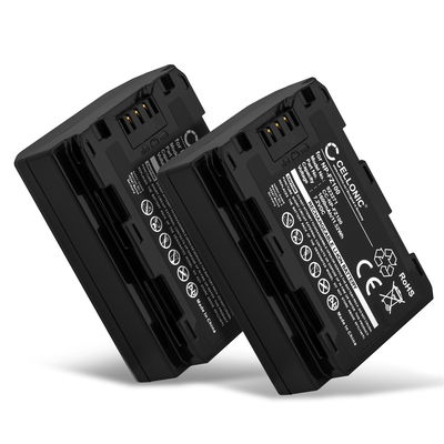 2x Batteri for Sony Alpha 7 IV Sony Alpha 6700 A6600 ILCE-6600 A7S III A9 (Alpha 9 / ILCE-9) NP-FZ100 (1600mAh, 7.2V) fra CELLONIC