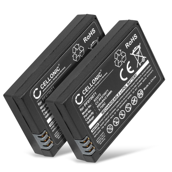 2x Batteri til Parrot Race, Night, Hydrofoil, Mini Drone PF070071 MCSAS00319 MCSAS00314 (550mAh, 3.7V) fra CELLONIC