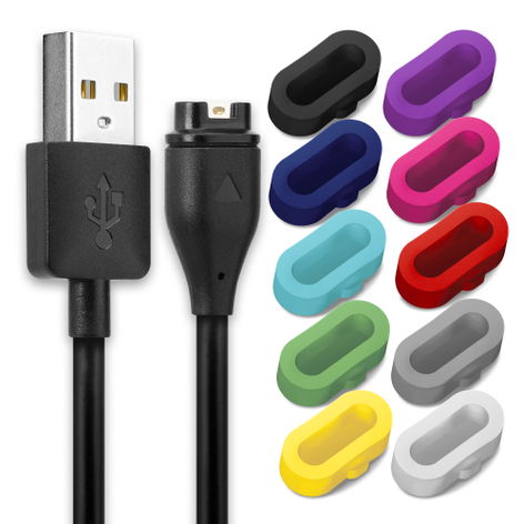 Smartwatch Connector to USB A Data Cable 1m for Garmin Vivoactive 5; Fenix 8; Forerunner 55, 265 from subtel