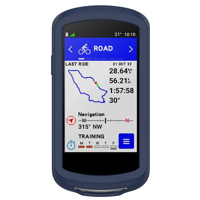 Backcover for Garmin Edge 1040 / Edge 1040 Solar - Silikon, blå shell pocket tasker