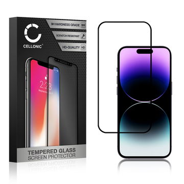 Skjermbeskytter glass Apple iPhone 14 Pro (3D Case-friendly, 9H, 0,33mm, Full Glue) Herdet Glass