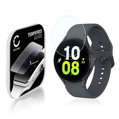 Skjermbeskytter glass Samsung Galaxy Watch 5 - 44mm (2.5D, 9H, 0,33mm, Full Glue) Herdet Glass