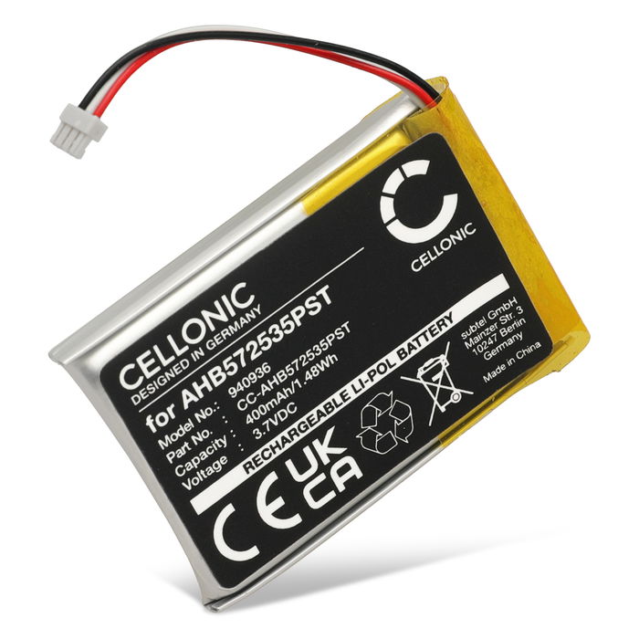 Batteri for Jabra Evolve 75 Accu 400mAh Akku bytte Batteri