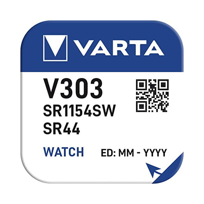 Varta V303 (SR44) Knappecellebatteri for Klokker og Mer – x1