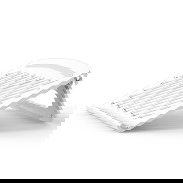 Universal Laptop Stand - Adjustable Lightweight Ergonomic Cooling Portable Computer Riser Tray Holder - Ventilated Foldable Notebook Elevator Cooler for Work, Desk, Table - Black