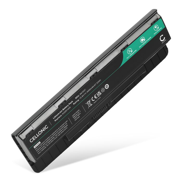 Batteri for ASUS N751JK, N751JX, N551JX, N551JK, G551JW, ROG GL771JW, ROG G771JW, A32N1405 4400mAh fra subtel