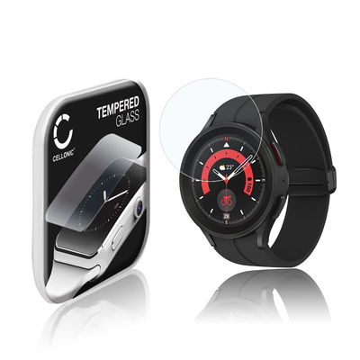 Skjermbeskytter glass Samsung Galaxy Watch 5 Pro (2.5D, 9H, 0,30mm, Full Glue) Herdet Glass