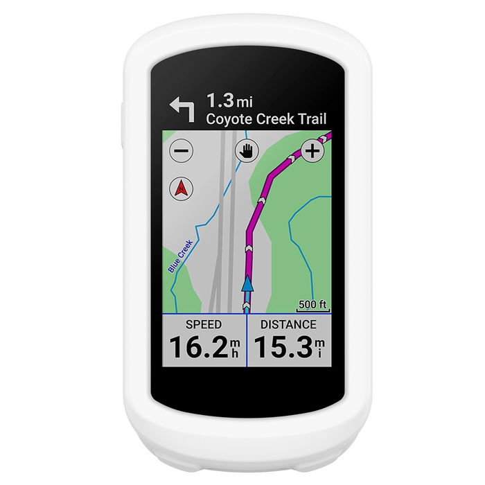 Backcover for Garmin Edge Explore 2 - Silikon, hvit shell pocket tasker