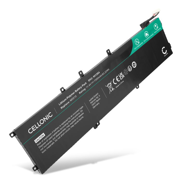 Batteri for Dell XPS 15 9550 Accu 6000mAh  Akku bytte Batteri