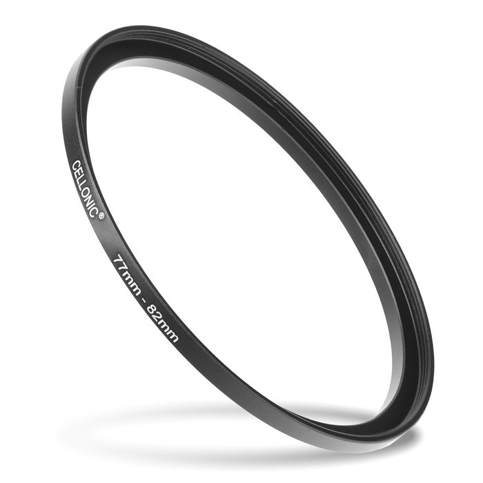 CELLONIC 77mm to 82mm Step Up Ring – Lens Filter & Hood Stepping Up Adapter Ring Mount Adapter for Canon, Nikon, Sony, Fuji, Olympus Camera Lenses