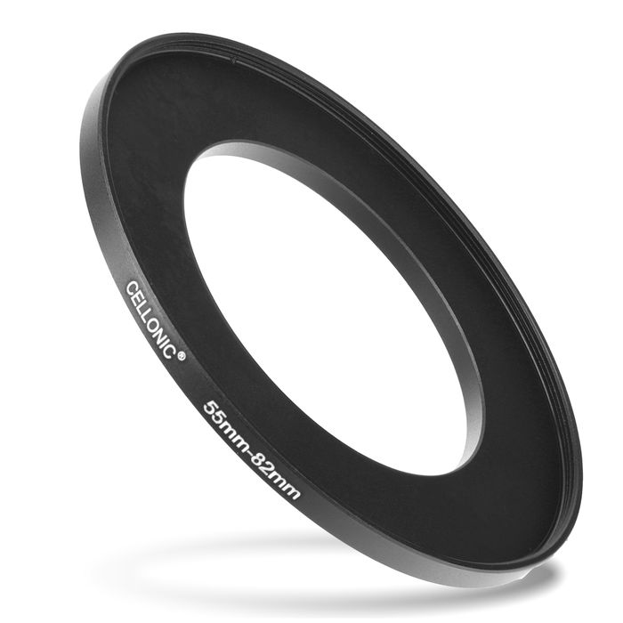 CELLONIC 55mm to 82mm Step Up Ring – Lens Filter & Hood Stepping Up Adapter Ring Mount Adapter for Canon, Nikon, Sony, Fuji, Olympus Camera Lenses