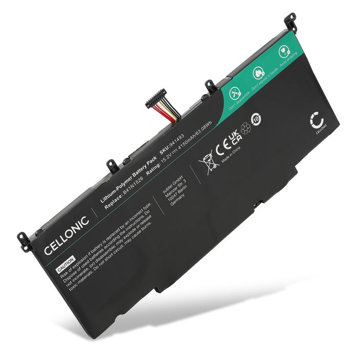 Batteri for ASUS GL502V, FX502VM, FX502V, GL502VM, GL502VT, GL502VML, S5VM, ASUS B41N1526 4150mAh 15.2V fra CELLONIC