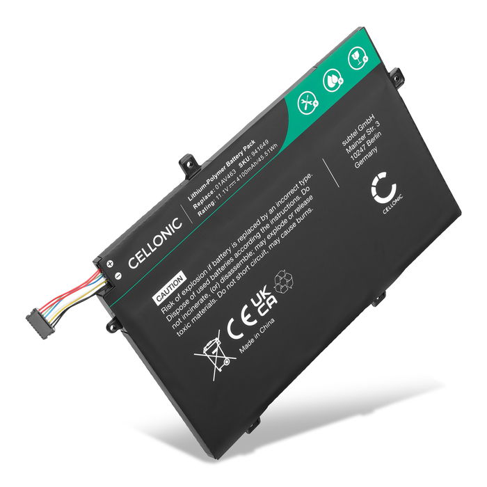 Batteri for Lenovo ThinkPad L480 Accu 4100mAh Akku bytte Batteri