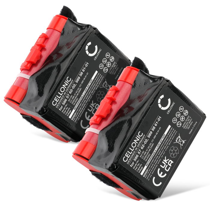 2x Husqvarna 586 57 62-02 Batteri 2500mAh Akku Battery fra Cellonic