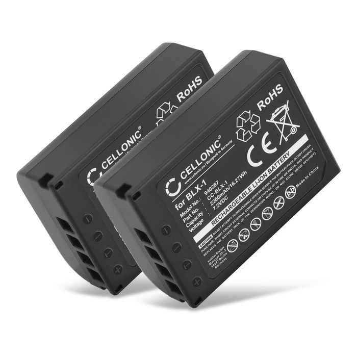 2x Batteri for Olympus OM System OM-1 Accu 2260mAh Akku bytte Batteri