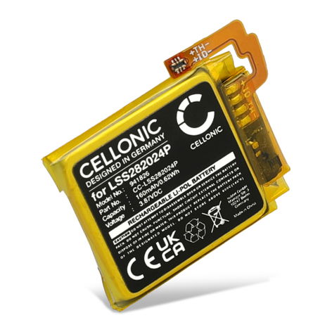 Batteri til FitBit Sense 2, Versa 4 LSS282024P (160mAh, 3.87V) fra CELLONIC