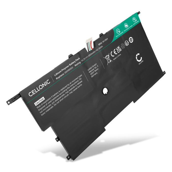 Lenovo Thinkpad X1 Carbon Gen 3 Batteri 15.2V 2800mAh fra Cellonic