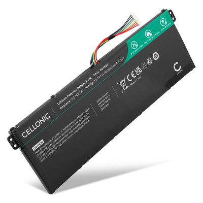 1x Batteri for Acer Swift 3 SF313-51, 3 SF314-52, 3 SF314-51, 3 SF314-55, 3 SF314-56, 3 SF314-56G, Predator Helios 300, Aspire 5 A515-41G, AC14B7K, KT.00407.003, KT.00407.006 3600mAh 15.2V fra CELLONIC