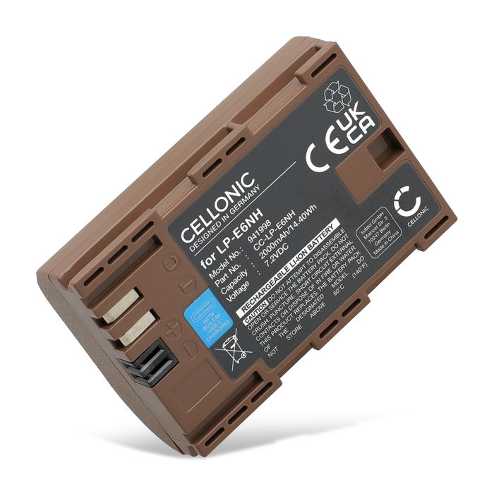 Canon LP-E6NH Batteri 2000mAh Akku Battery fra Cellonic