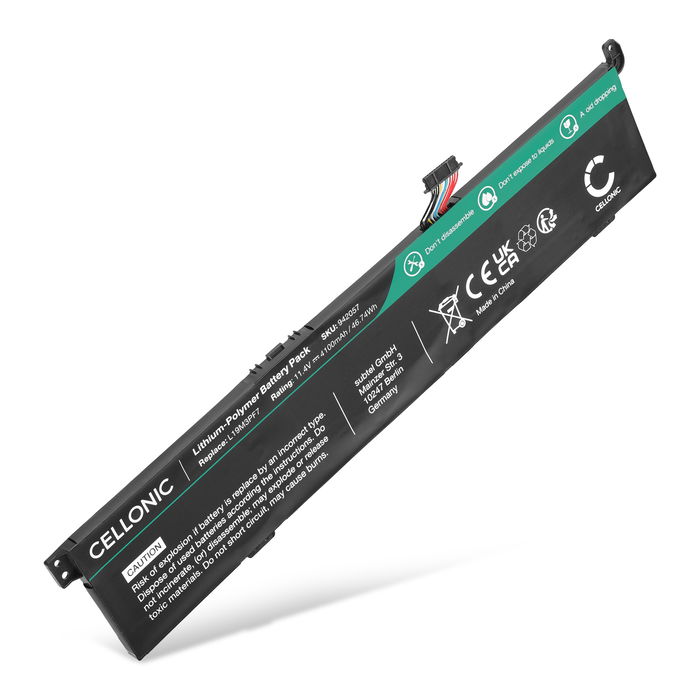Batteri for Lenovo IdeaPad Gaming 3, ThinkBook 15p Gen 1, IdeaPad Creator 5 15IMH05, L19M3PF7, L19D3PF4, L19M3PD9 4100mAh 11.4V fra CELLONIC