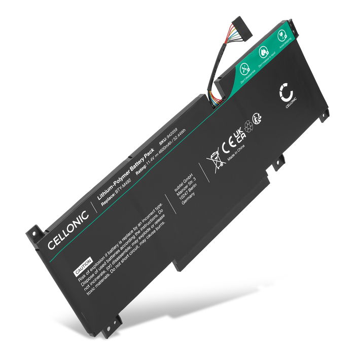 Batteri for MSI Katana GF66, Katana GF76, Pulse GL66, Pulse GL76, Bravo 15, Crosshair 15 4600mAh fra CELLONIC