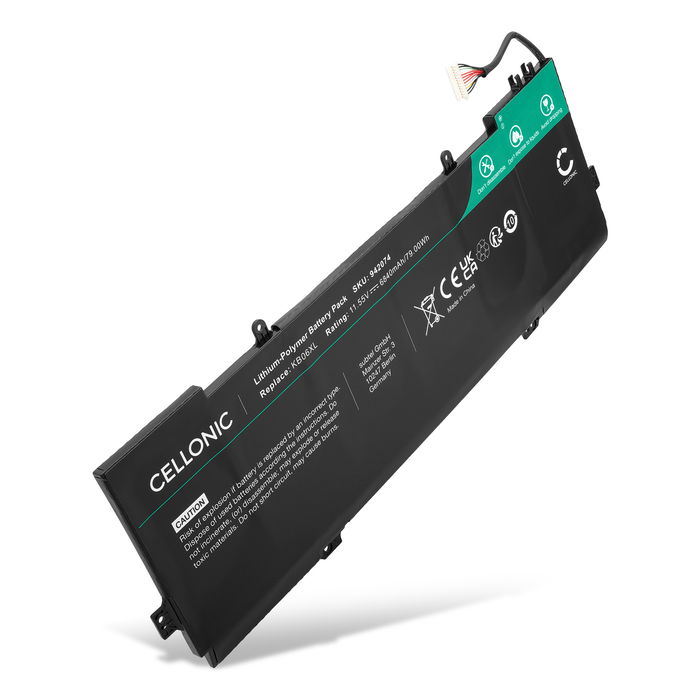 Batteri for HP Spectre x360 15, KB06XL, HSTNN-DB7R, 902401-2C1, 902499-855 6840mAh fra CELLONIC