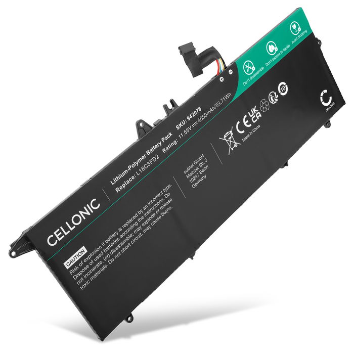 Batteri for Lenovo ThinkPad T14s Gen 1 Accu 4650mAh Akku bytte Batteri