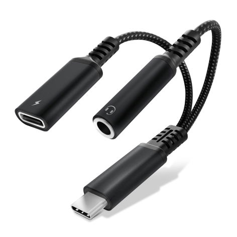 Lydadapter USB-C til 3,5mm (Jack) – Apple iPhone 17, 17 Pro Max, 17 Pro, 16, 15, 16e – fra CELLONIC