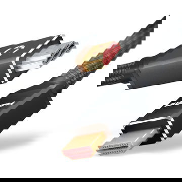 HDMI Cable 2.1 Ultra High Speed 4K/8K @60hz, 4K @120hz, 48Gbps eARC QFT QMS DSC Male to Male 24k Gold Plated 2m Long HDMI Lead for Soundbar, HD TV,  PS4, PS5, Xbox, Switch